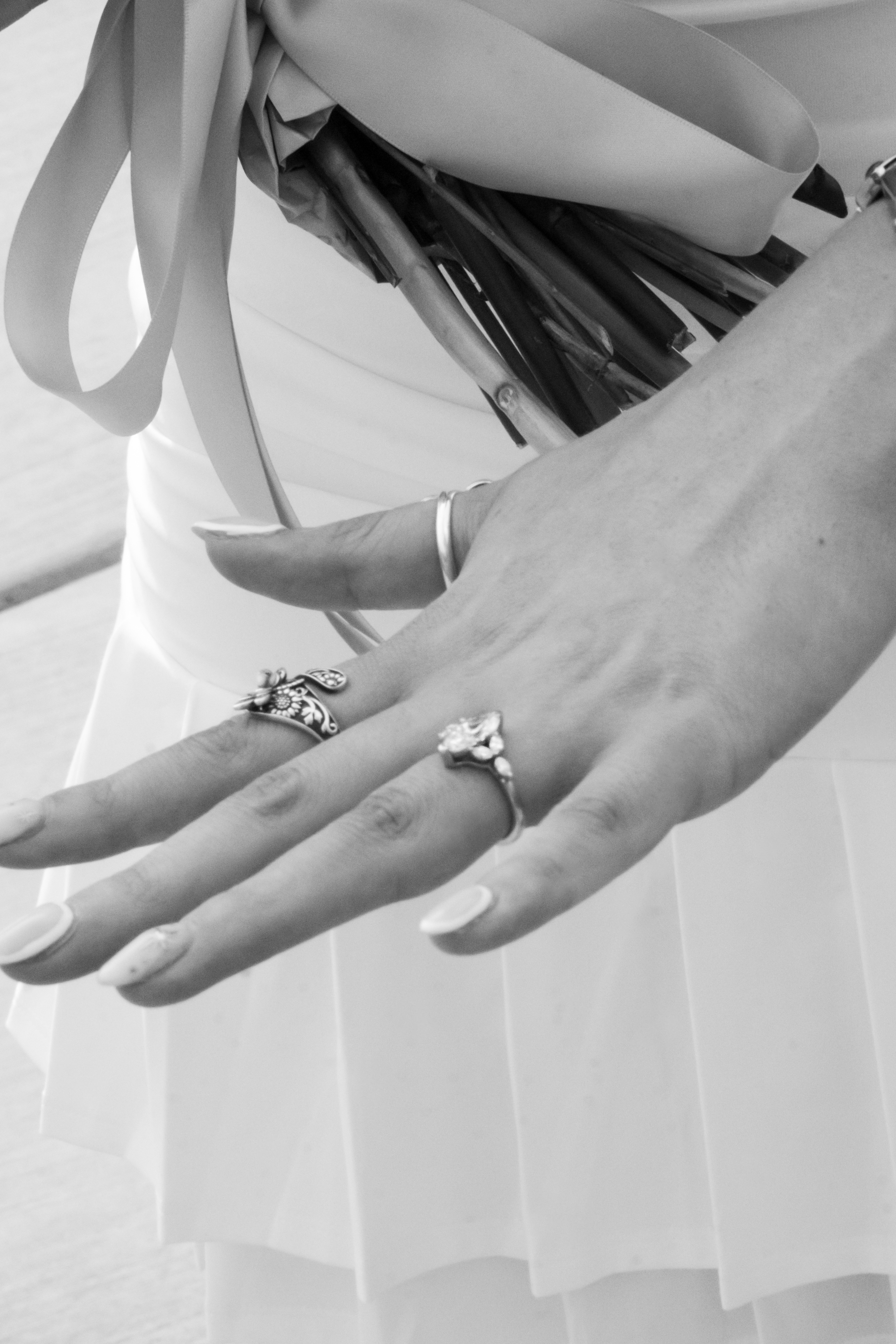 Wedding — Bride's rings on her wedding day